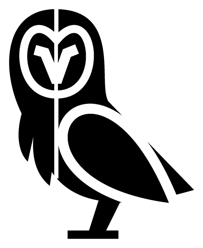 Barn Owl pumpkin carving stencil, printable pattern
