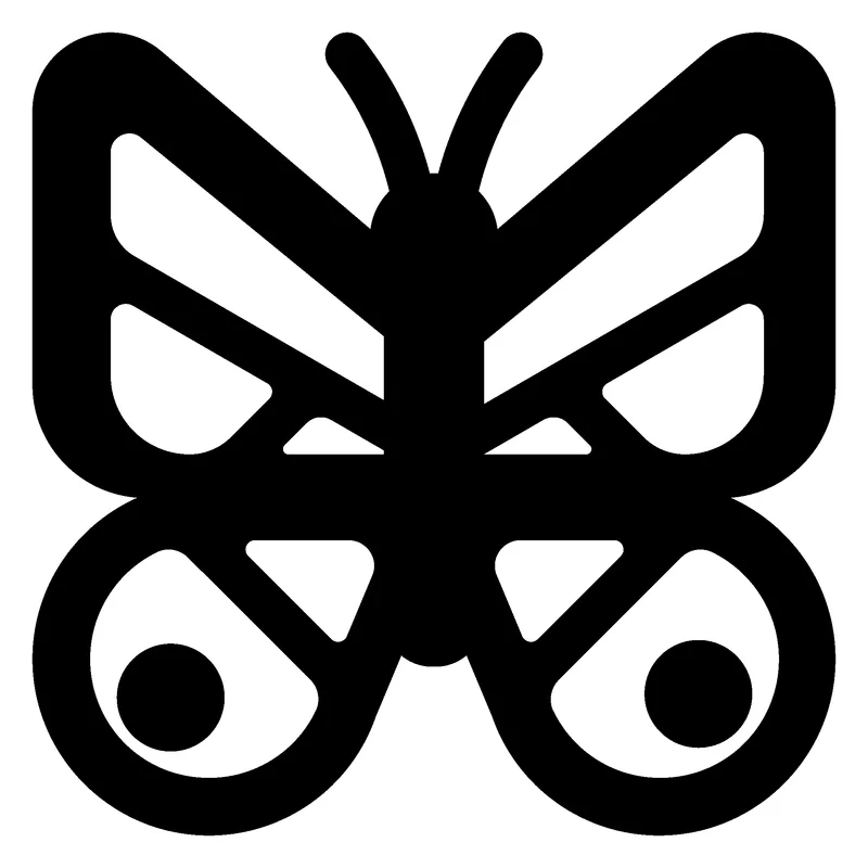 Butterfly pumpkin painting stencil, printable outline