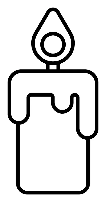 Candle pumpkin painting stencil, printable outline