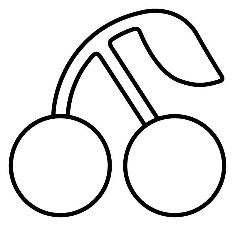 Cherries pumpkin painting stencil, printable outline