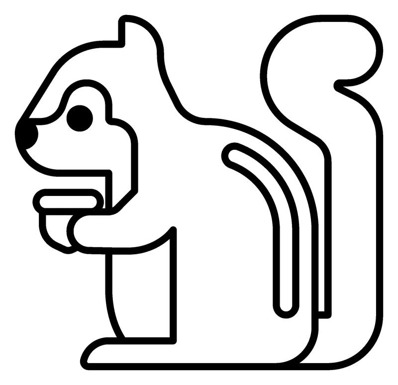 Chipmunk pumpkin painting stencil, printable outline