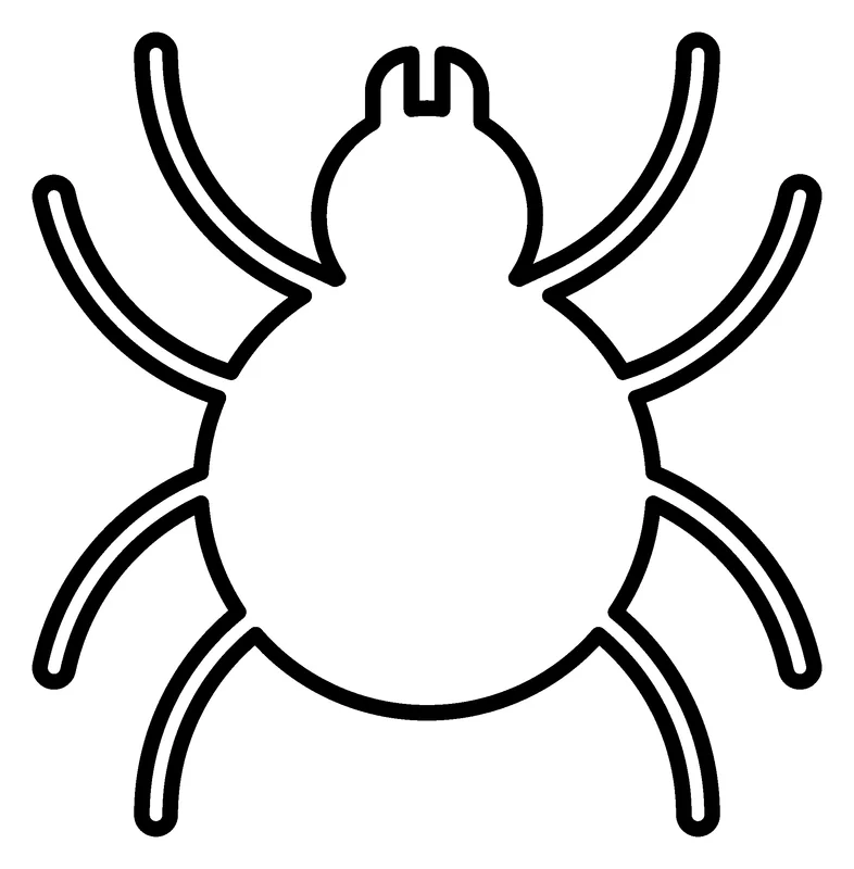 Cute Spider pumpkin painting stencil, printable outline