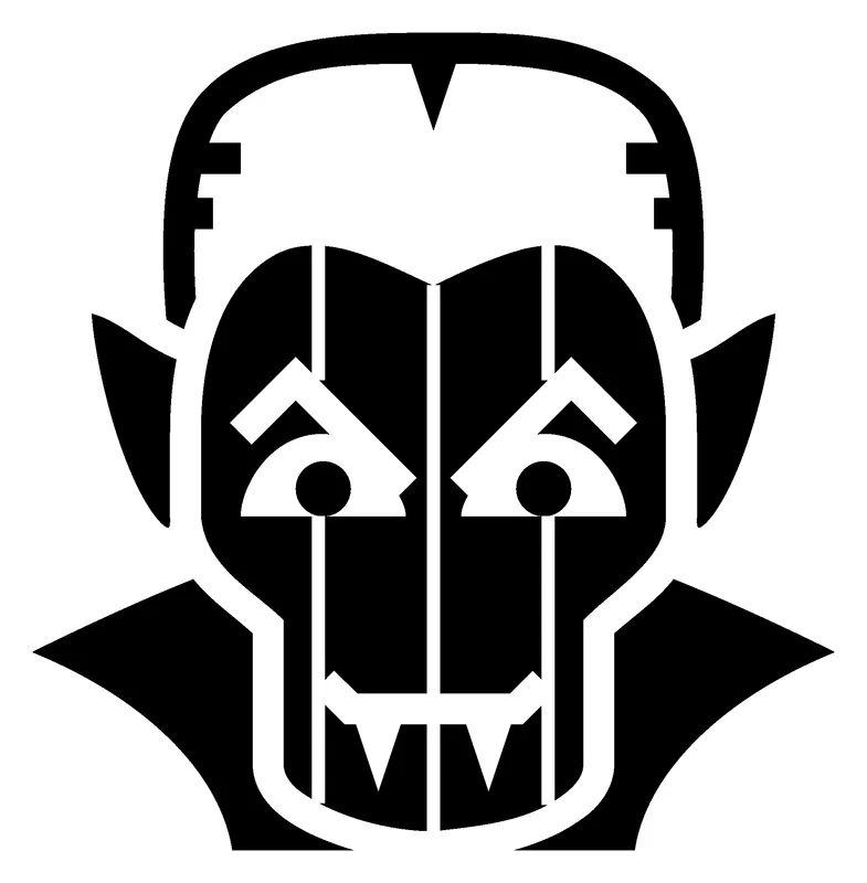 Dracula pumpkin carving stencil, printable pattern