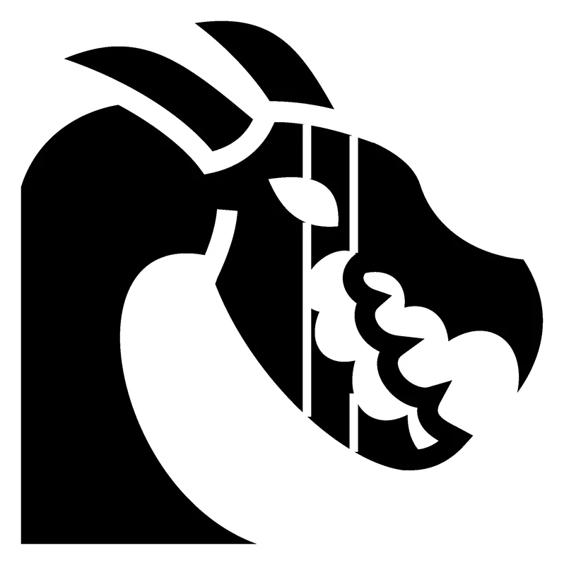 Dragon Head pumpkin carving stencil, printable pattern