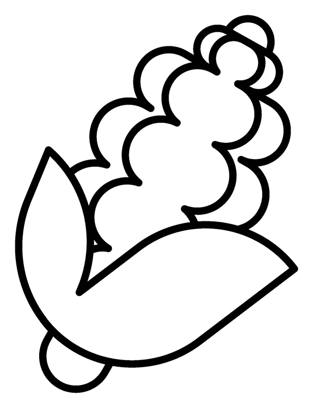 Ear of Corn pumpkin painting stencil, printable outline