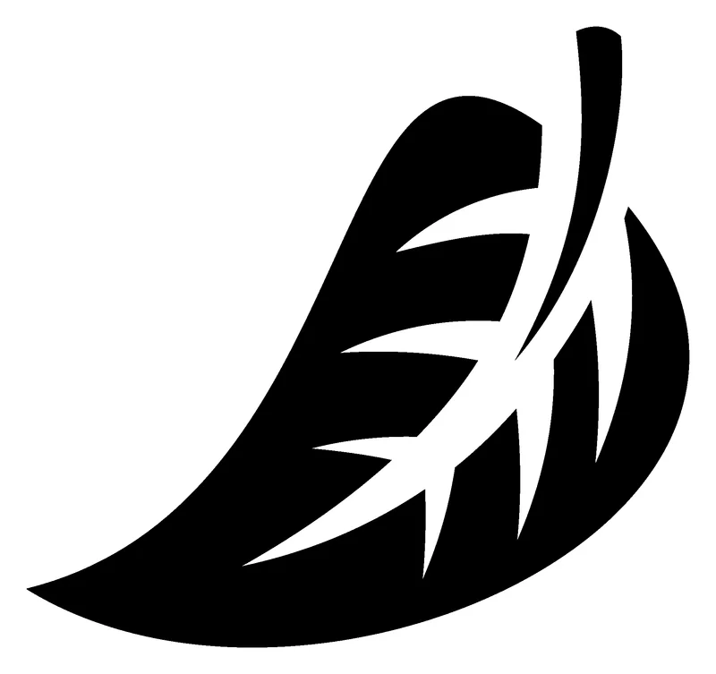 Falling Leaf pumpkin carving stencil, printable pattern