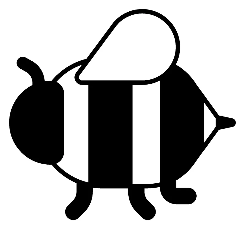 Bumblebee pumpkin painting stencil, printable outline