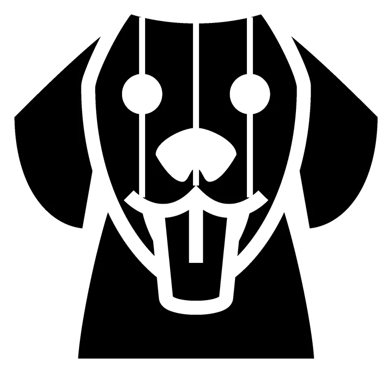 Labrador pumpkin carving stencil, printable pattern