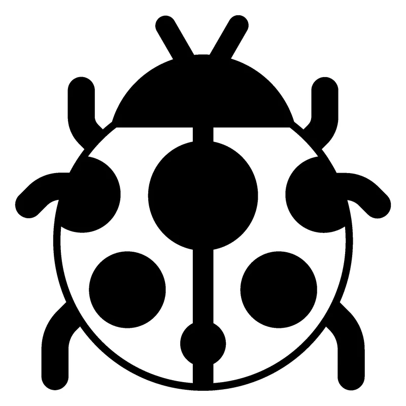 Ladybug pumpkin painting stencil, printable outline