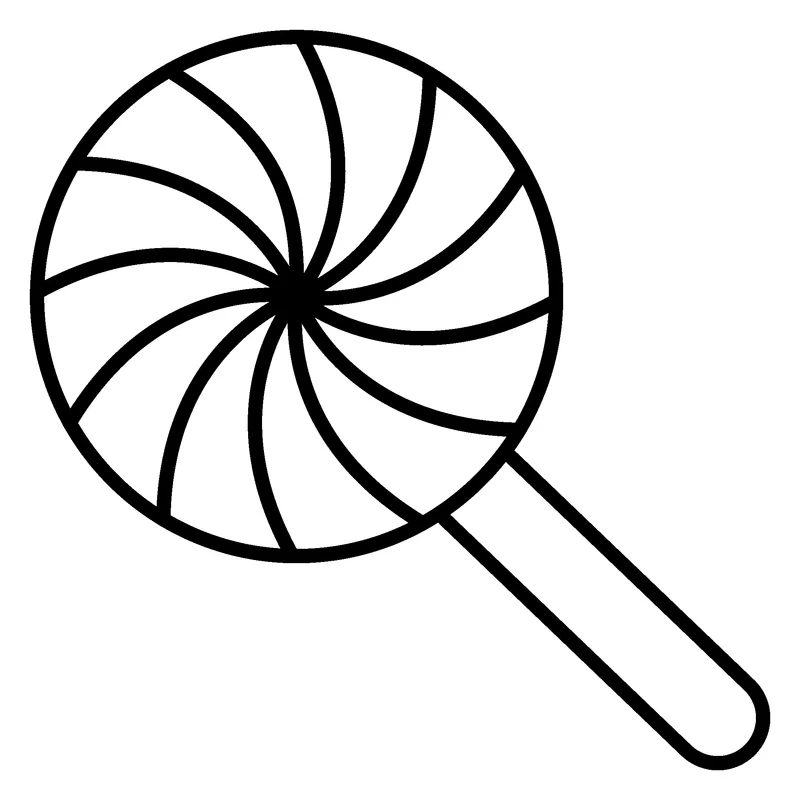 Lollipop pumpkin painting stencil, printable outline