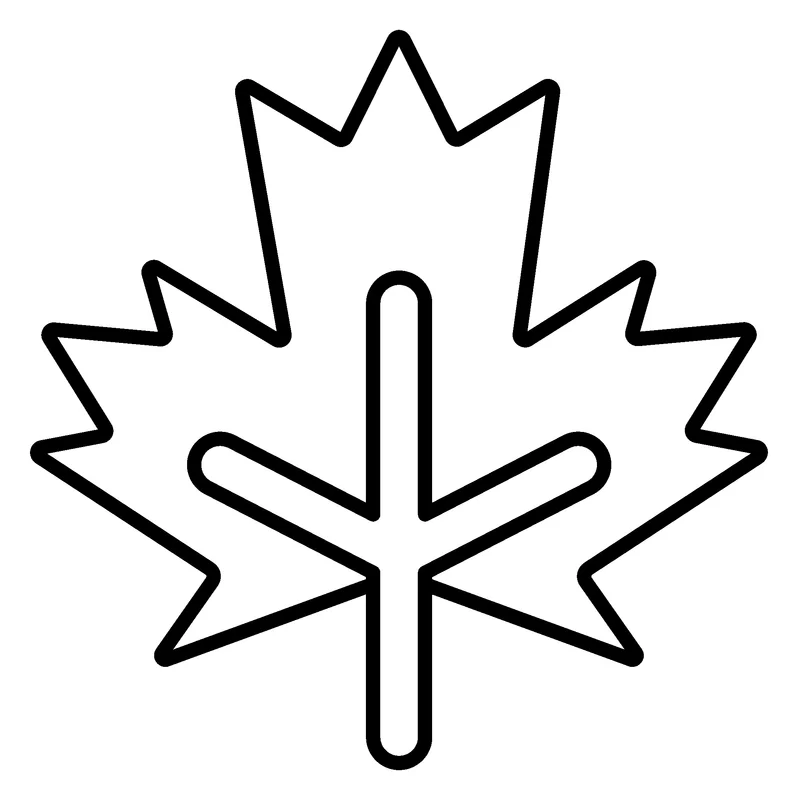 Maple Leaf pumpkin painting stencil, printable outline
