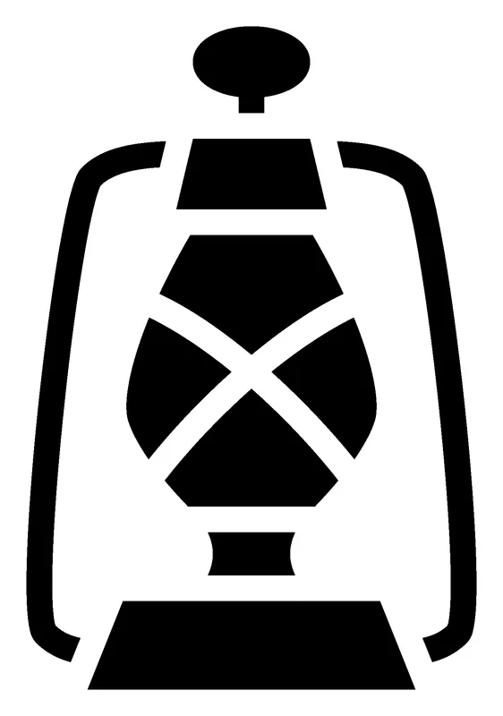 Old Lantern pumpkin carving stencil, printable pattern