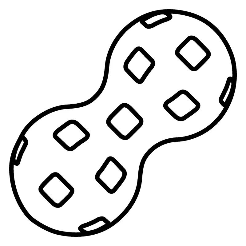 Peanut pumpkin painting stencil, printable outline
