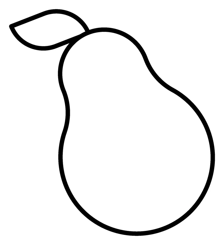 Pear pumpkin painting stencil, printable outline