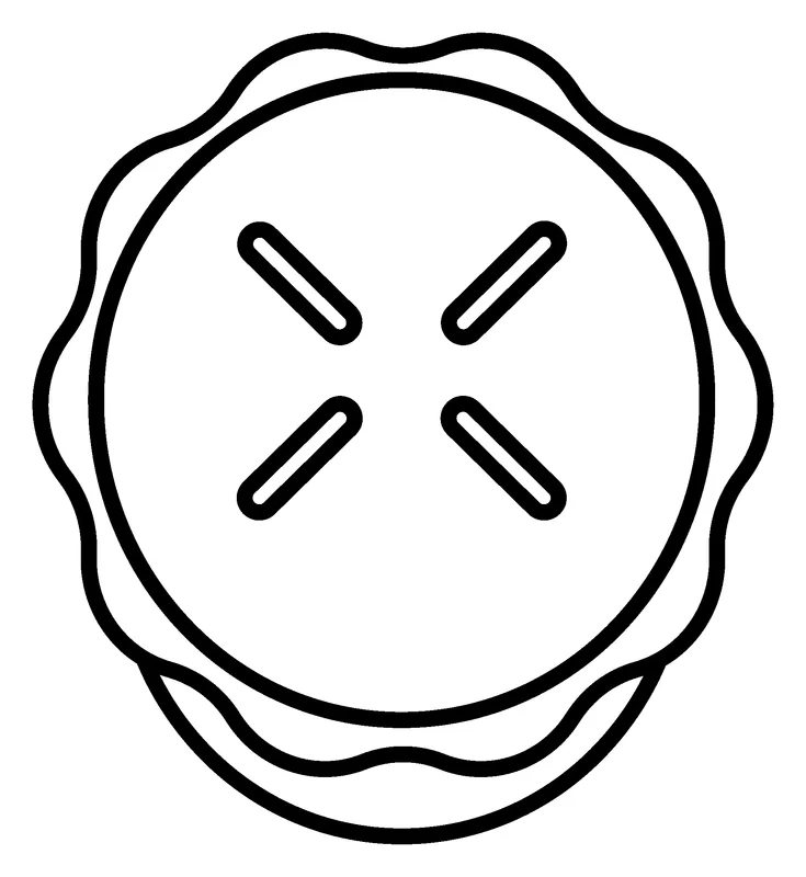 Pie pumpkin painting stencil, printable outline