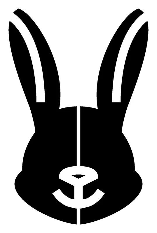 Rabbit Head pumpkin carving stencil, printable pattern