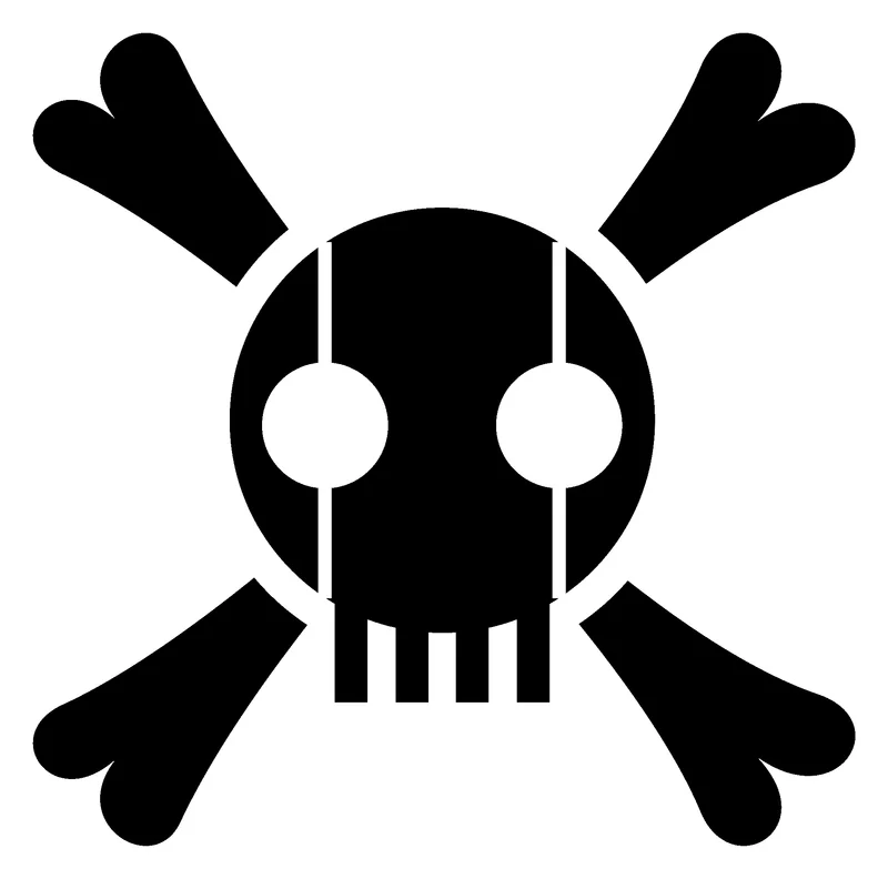Skull and Crossbones pumpkin carving stencil, printable pattern