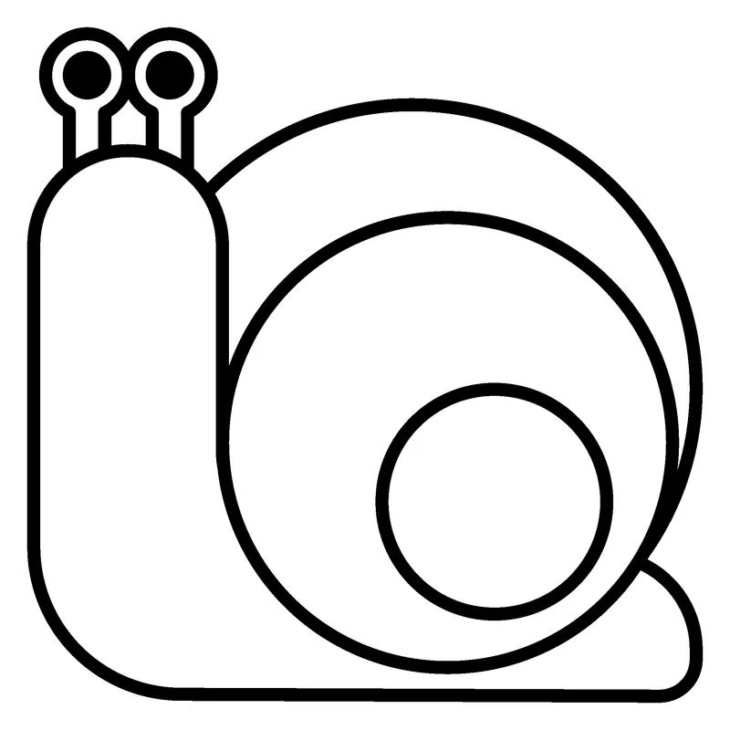 Snail pumpkin painting stencil, printable outline