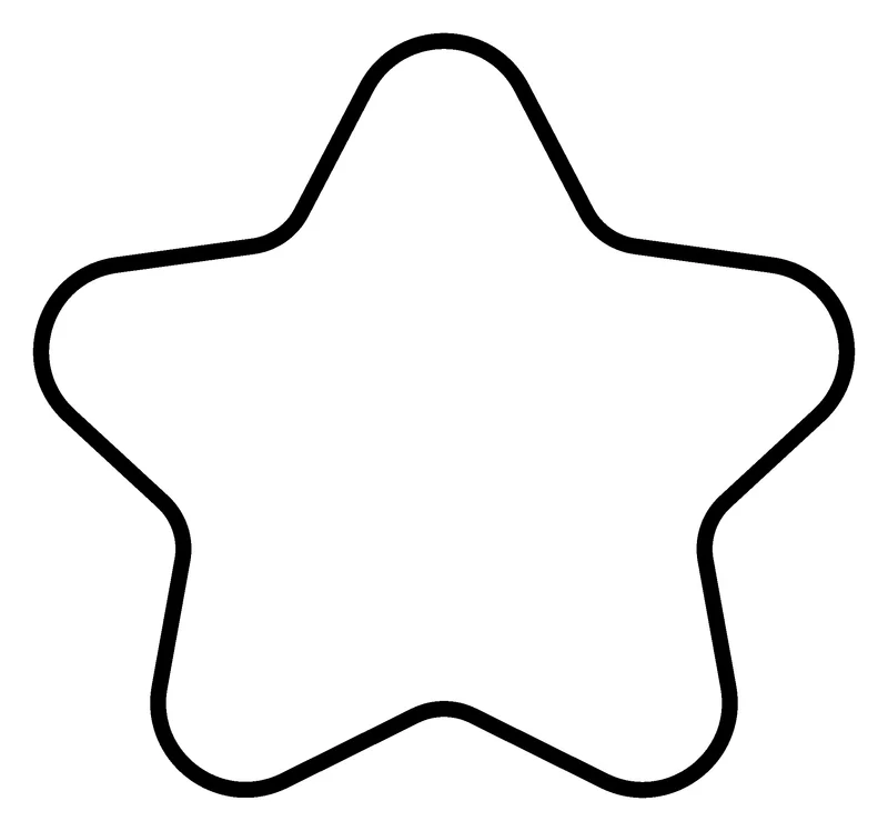 Star pumpkin painting stencil, printable outline