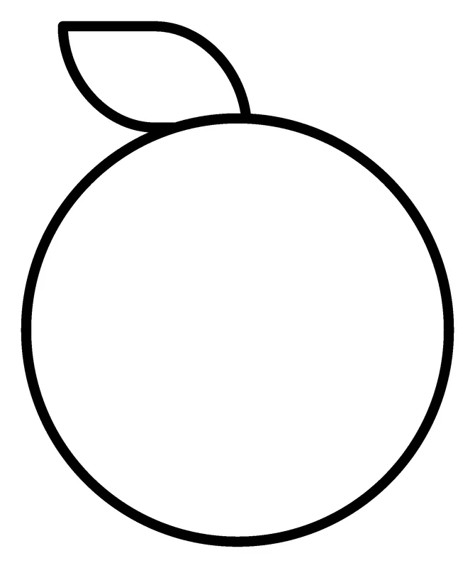 Tangerine pumpkin painting stencil, printable outline