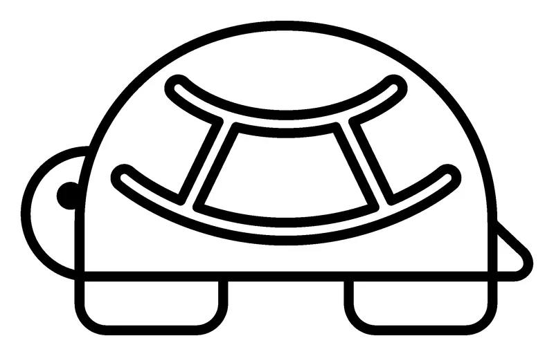 Turtle pumpkin painting stencil, printable outline