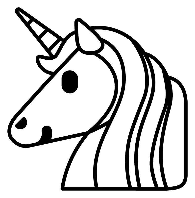 Unicorn pumpkin painting stencil, printable outline