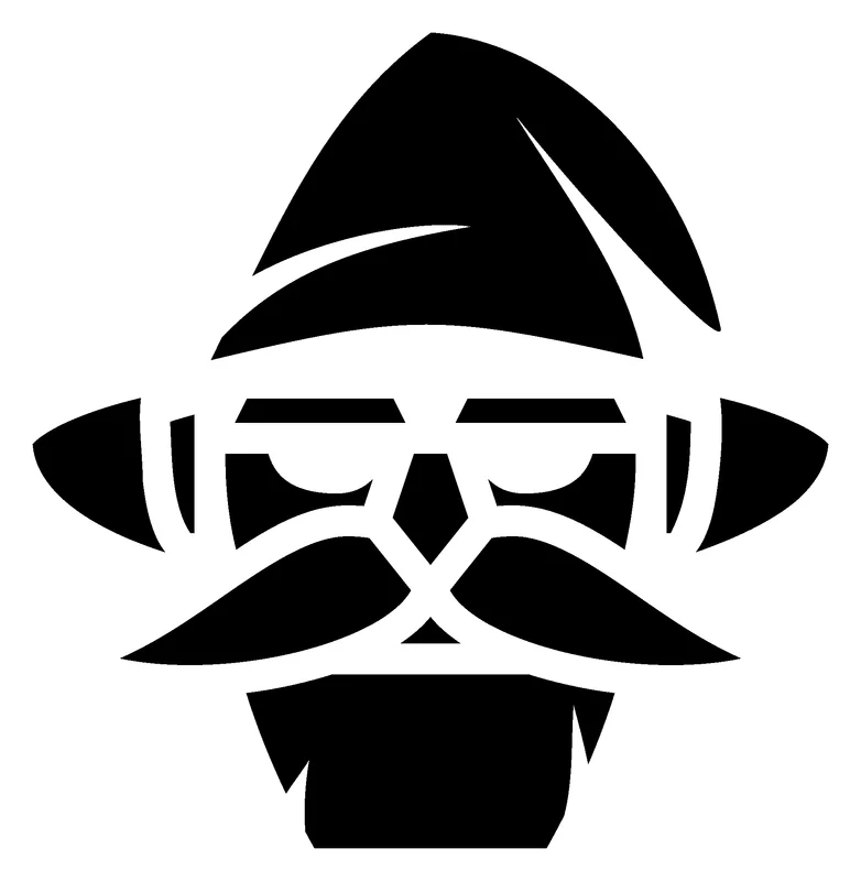 Wizard pumpkin carving stencil, printable pattern