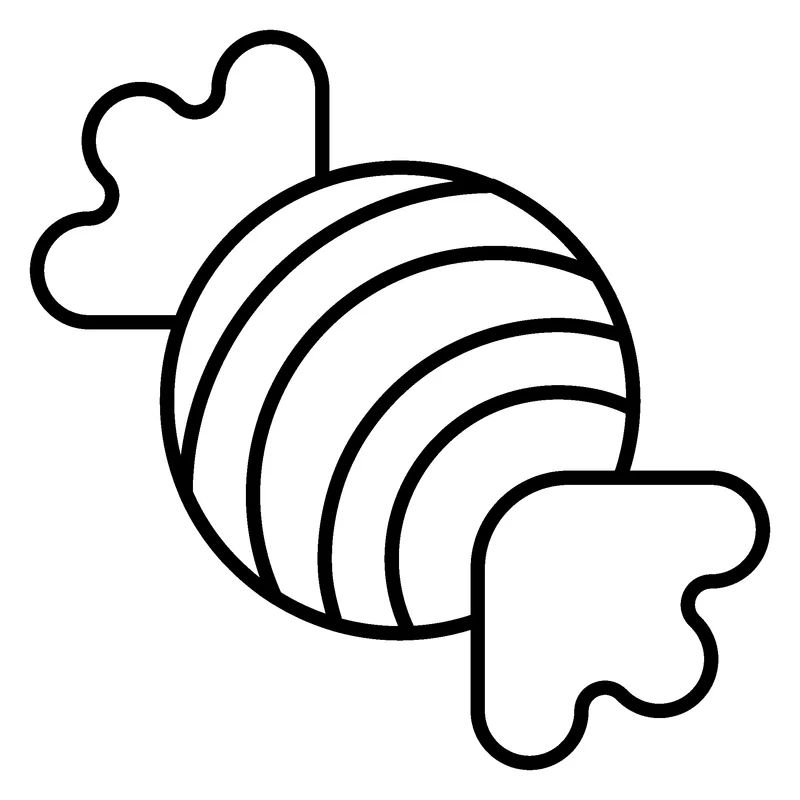 Wrapped Candy pumpkin painting stencil, printable outline